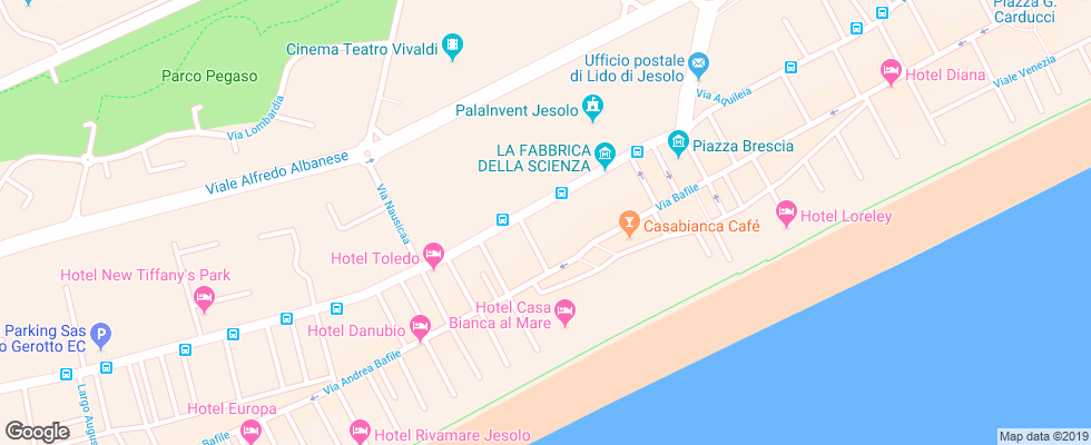 Отель Colombo Lido Jesolo на карте Италии