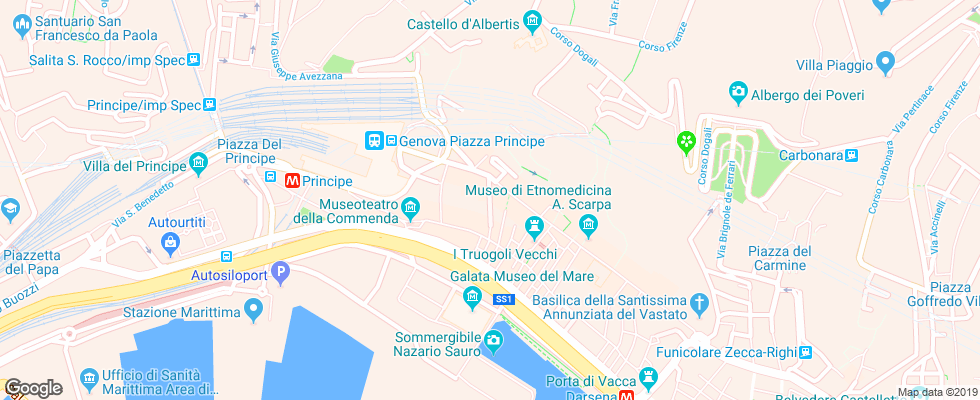 Отель Comfort Hotel Europa Genova City Centre на карте Италии