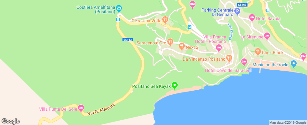 Отель Conca D'oro Positano на карте Италии