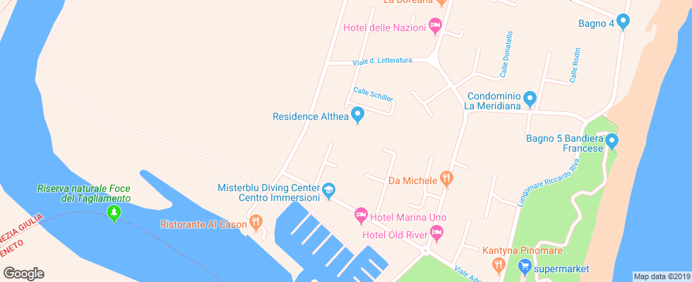 Отель Condominio Althea Apt на карте Италии