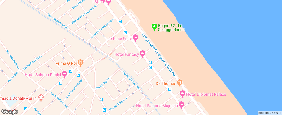 Отель Confort на карте Италии
