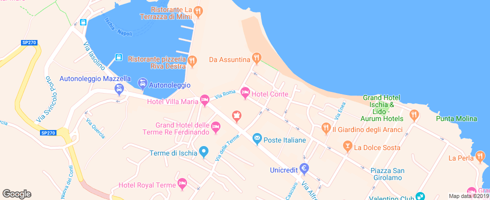 Отель Conte Ischia на карте Италии