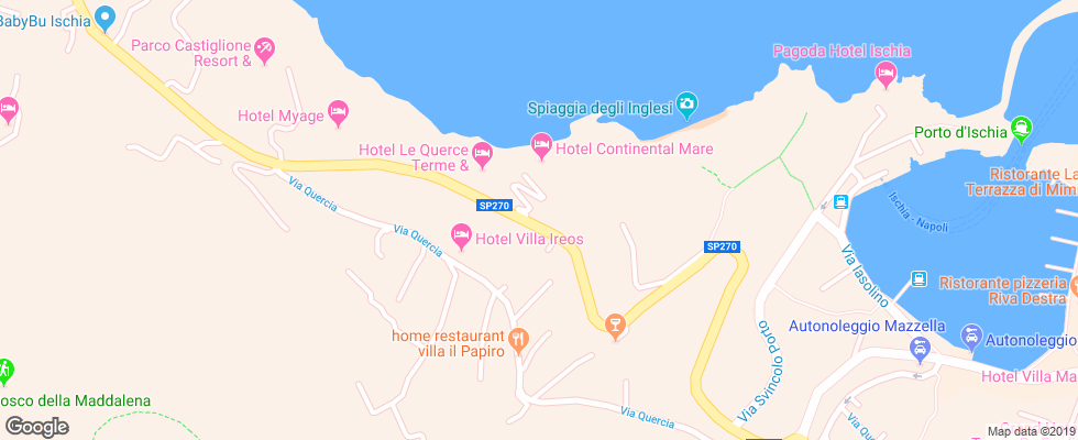 Отель Continental Mare на карте Италии