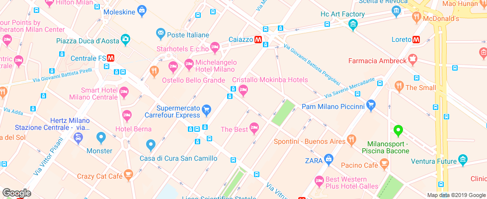Отель Cristallo Mokinba на карте Италии