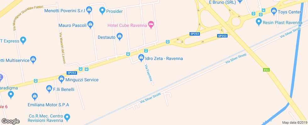 Отель Cube на карте Италии