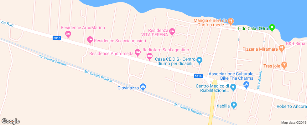 Отель Del Faro на карте Италии
