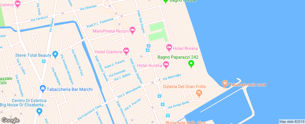 Отель Doge Milano Maritima на карте Италии