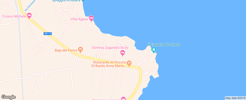 Отель Domina Coral Bay Sicilia на карте Италии