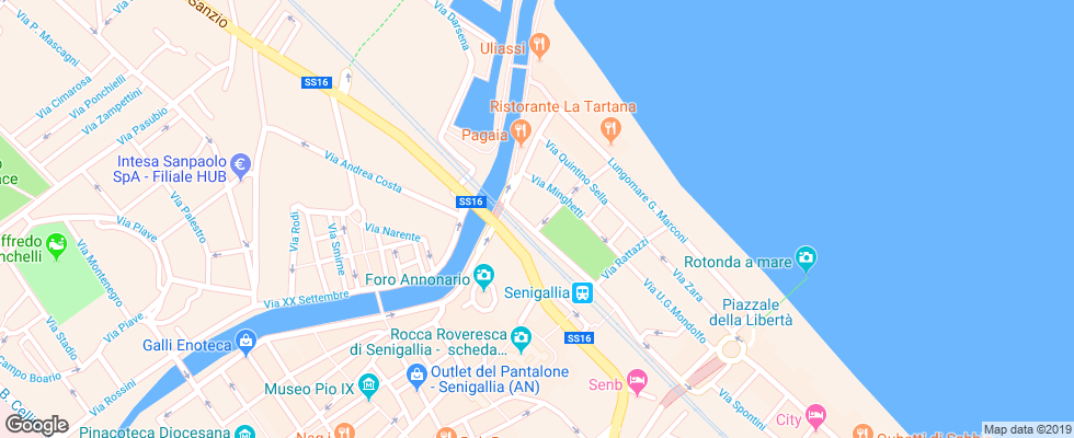 Отель Duchi Della Rovere на карте Италии