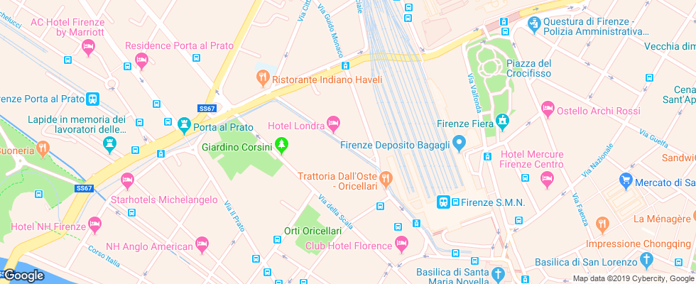 Отель Embassy Florencia на карте Италии