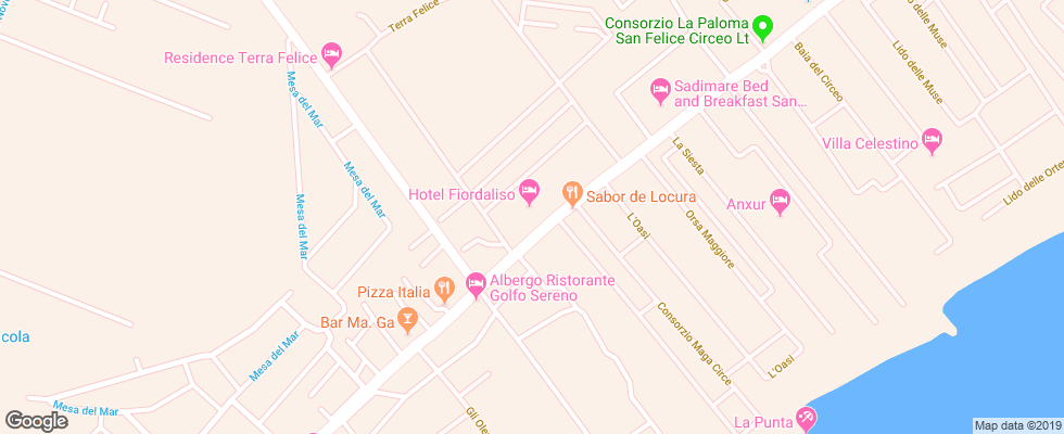 Отель Fiordaliso на карте Италии
