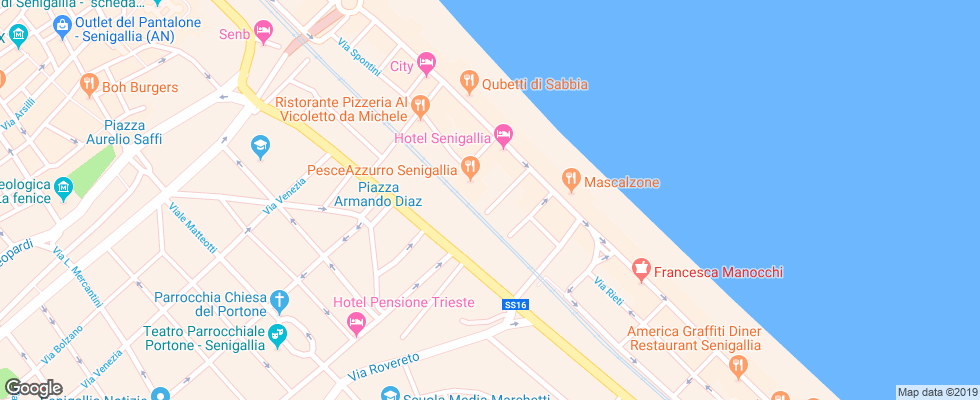 Отель Fiorella Senigallia на карте Италии
