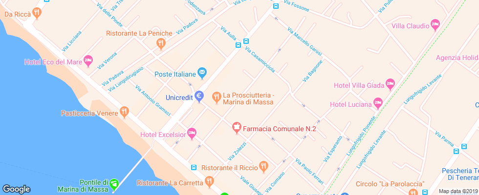 Отель Gabrini на карте Италии