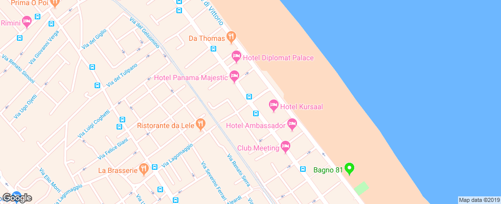 Отель Gallia Palace Marina Centro на карте Италии