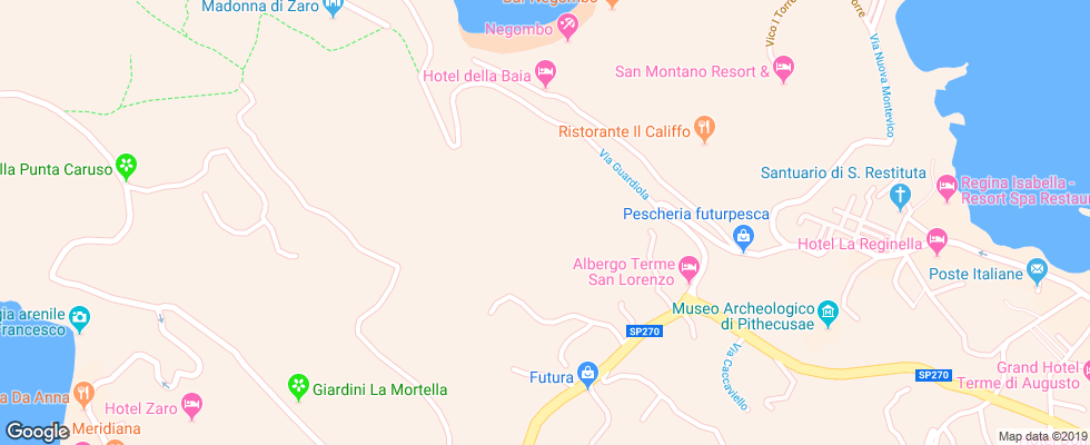 Отель Garden & Villas Resort Ischia на карте Италии
