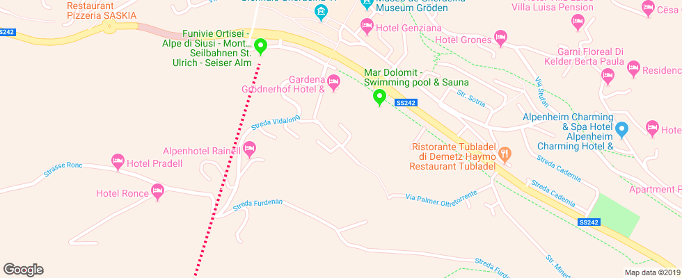 Отель Garni Rives на карте Италии