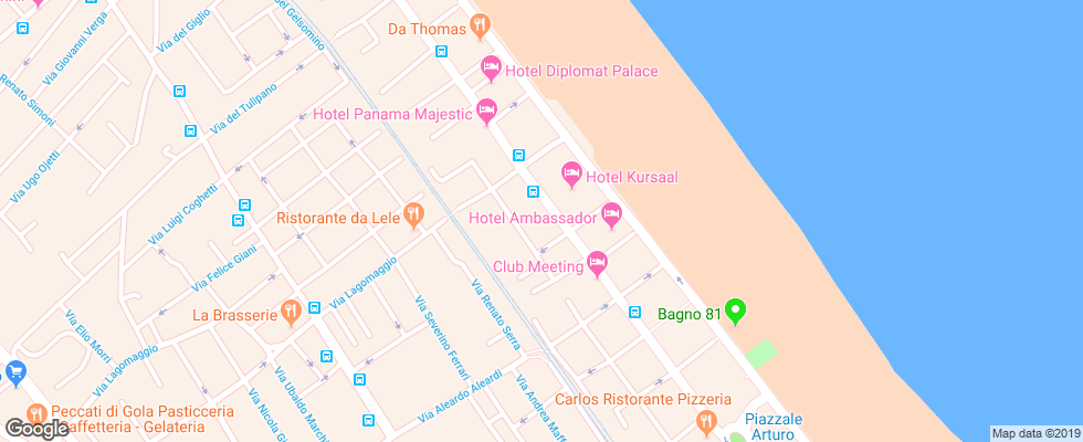 Отель Genty Marina Centro на карте Италии