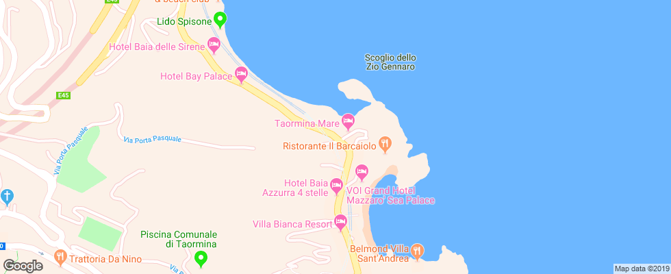 Отель Grand Hotel Atlantis Bay на карте Италии