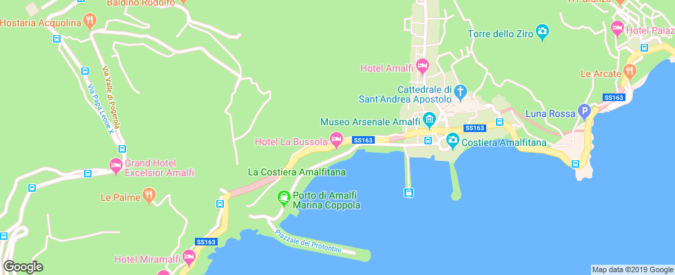 Отель Grand Hotel Convento Di Amalfi на карте Италии