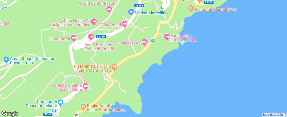 Отель Grand Hotel Il Saraceno Amalfi на карте Италии