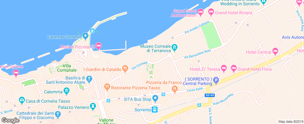 Отель Grand Hotel Royal на карте Италии