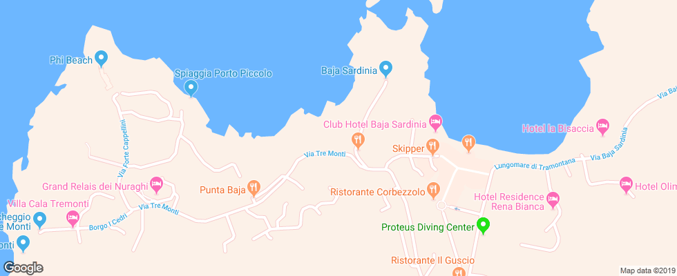 Отель Grand Hotel Smeraldo Beach на карте Италии