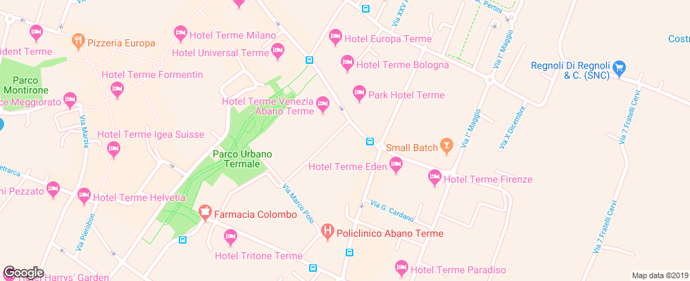 Отель Grand Torino Abano Terme на карте Италии
