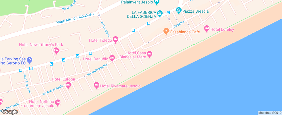 Отель Greif Lido Jesolo на карте Италии
