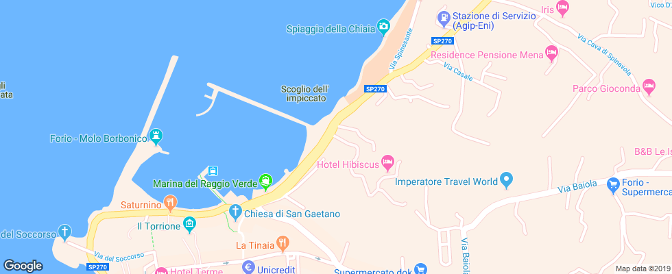Отель Hibiscus на карте Италии