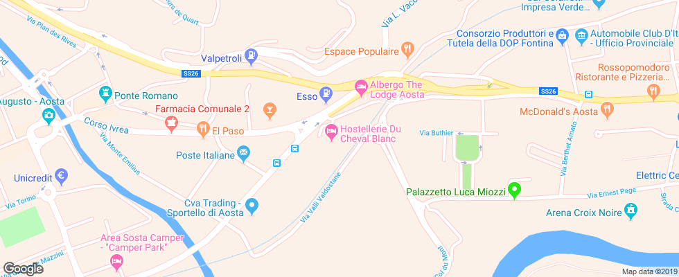 Отель Hostellerie Du Cheval Blanc на карте Италии