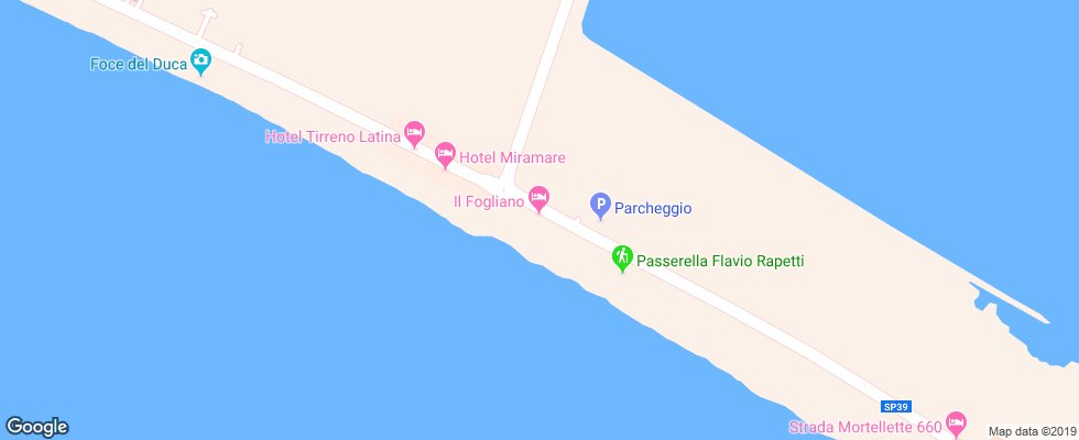 Отель Il Fogliano на карте Италии