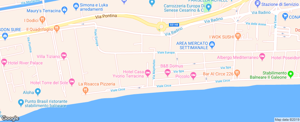 Отель Il Guscio Hotel Terracina на карте Италии