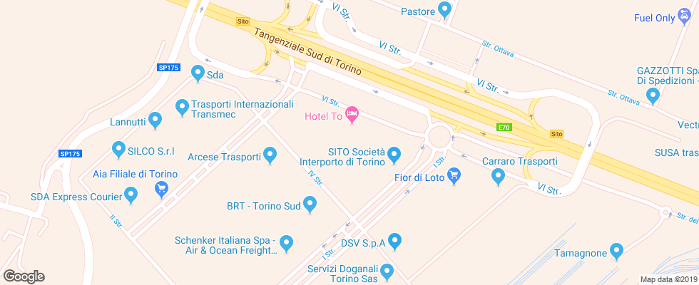 Отель Interporto на карте Италии