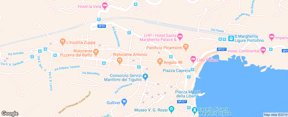 Отель Jolanda на карте Италии