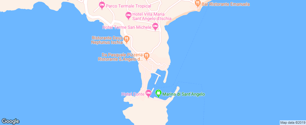 Отель La Palma Ischia на карте Италии