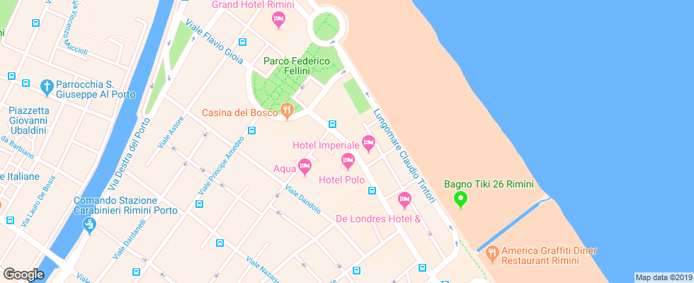 Отель La Perla на карте Италии