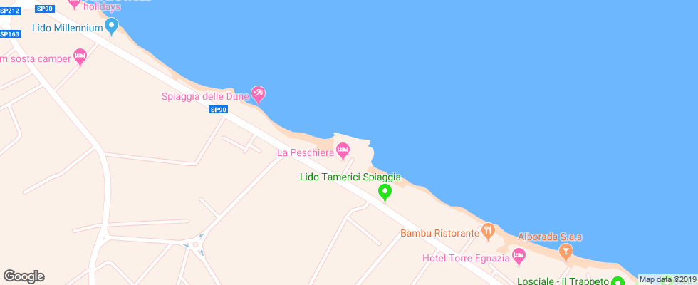 Отель La Peschiera на карте Италии