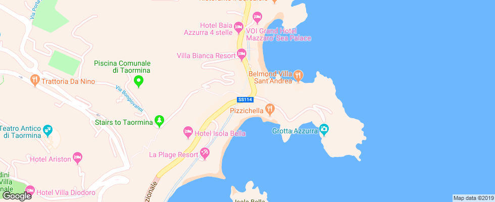 Отель La Plage Resort на карте Италии