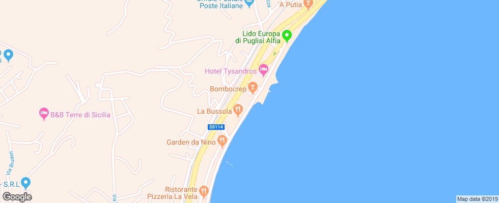 Отель La Riva на карте Италии