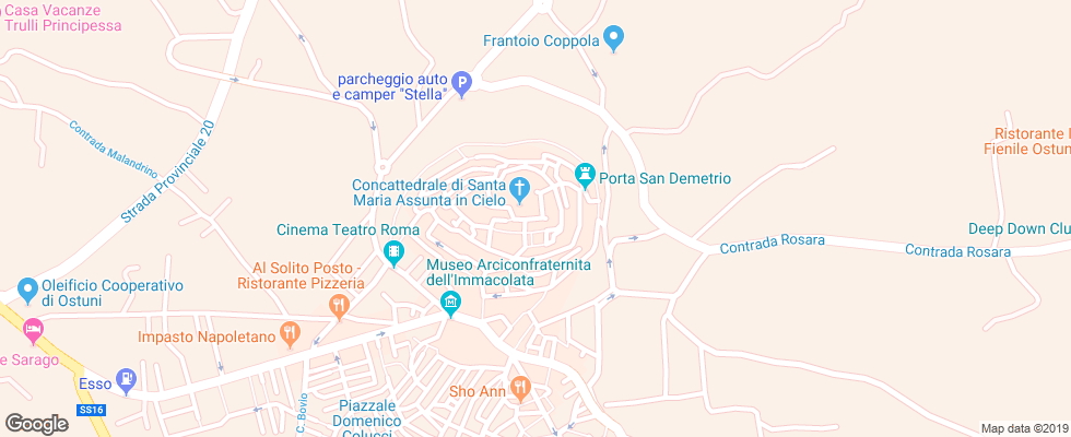 Отель La Sommita на карте Италии
