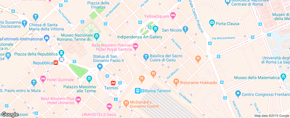 Отель Lazio Rome на карте Италии