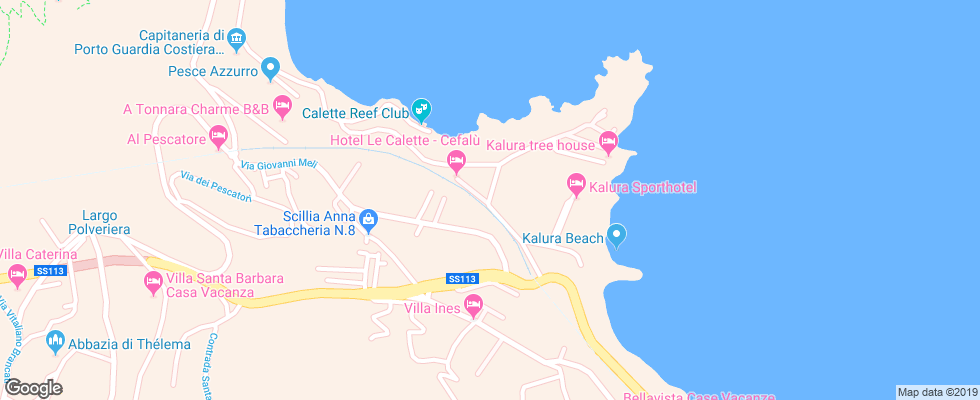 Отель Le Calette на карте Италии