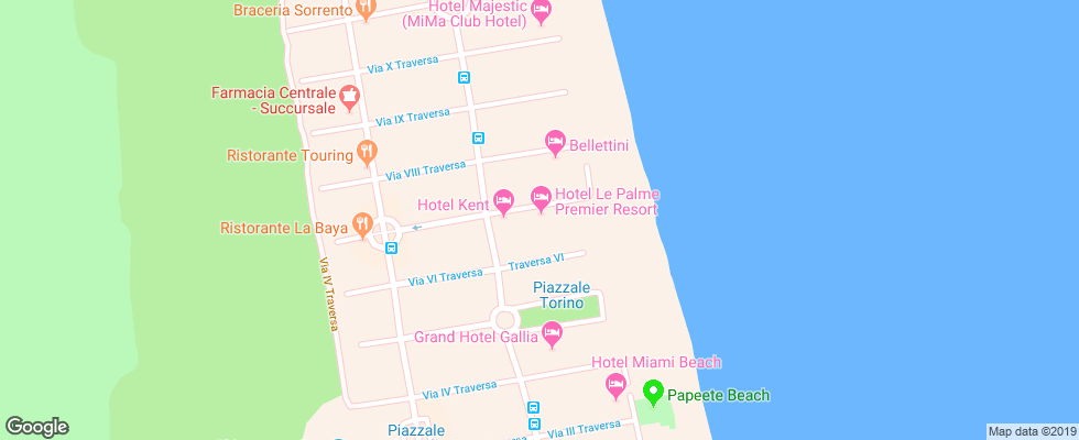 Отель Le Palme на карте Италии