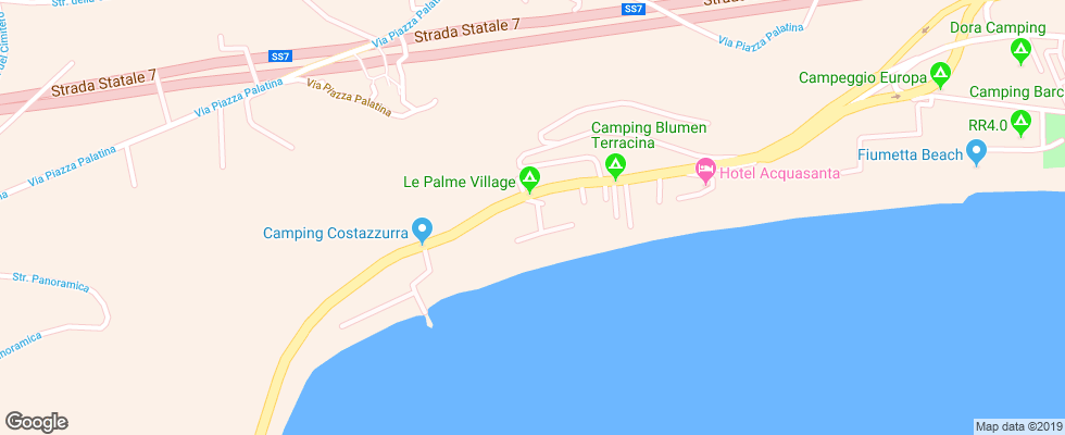 Отель Le Palme Village на карте Италии