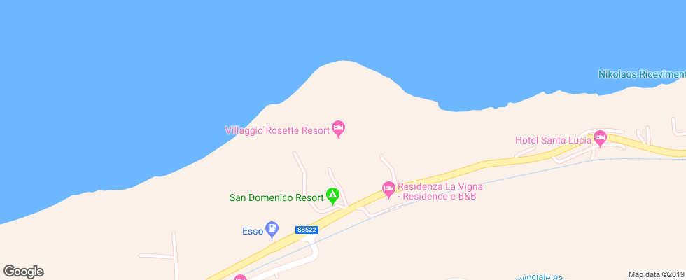 Отель Le Rosette Resort на карте Италии