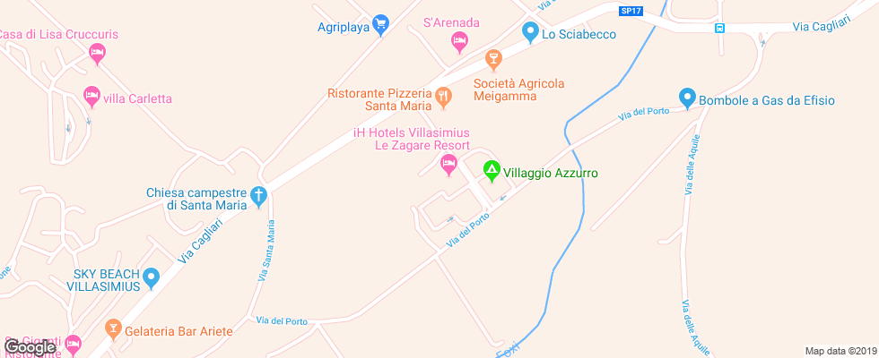 Отель Le Zagare на карте Италии