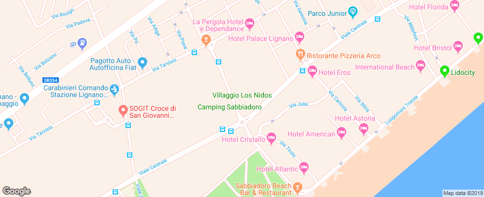 Отель Los Nidos Villaggio на карте Италии