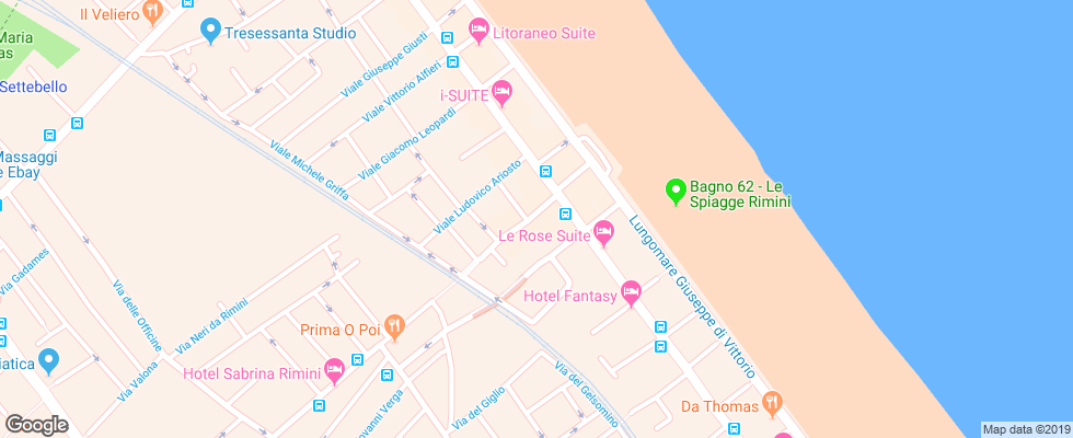 Отель Losanna на карте Италии