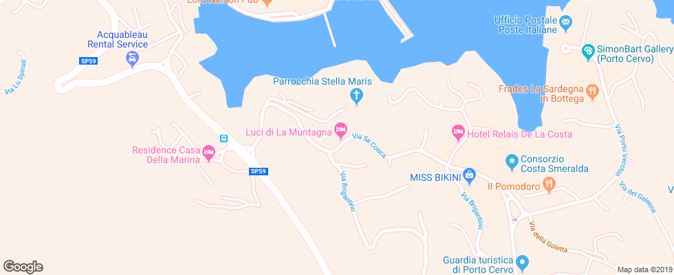 Отель Luci Di La Muntagna на карте Италии