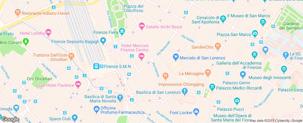 Отель Machiavelli Palace на карте Италии